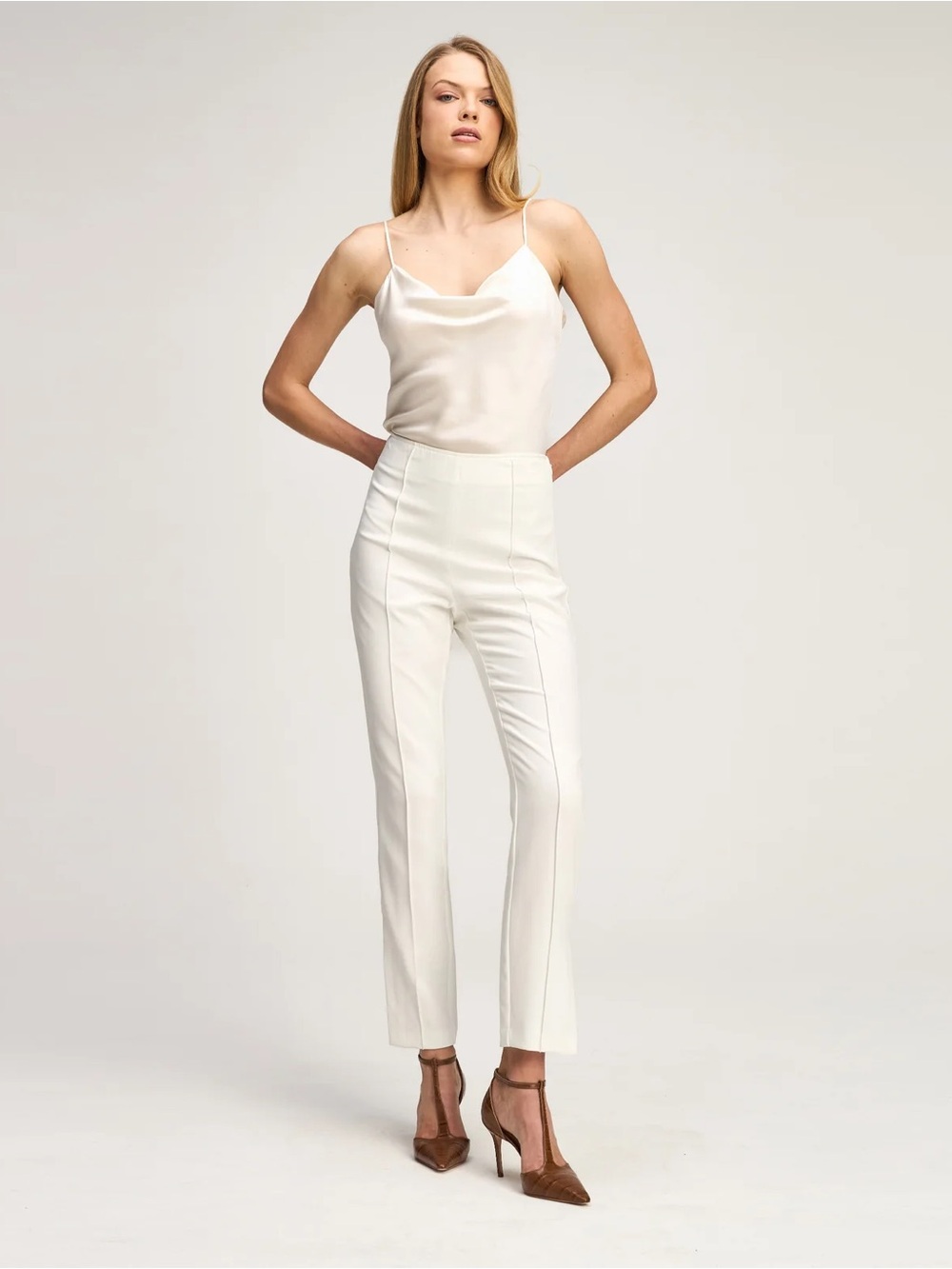 NWT Cinq à Sept Brianne Pant Ivory Size 2 🕊️